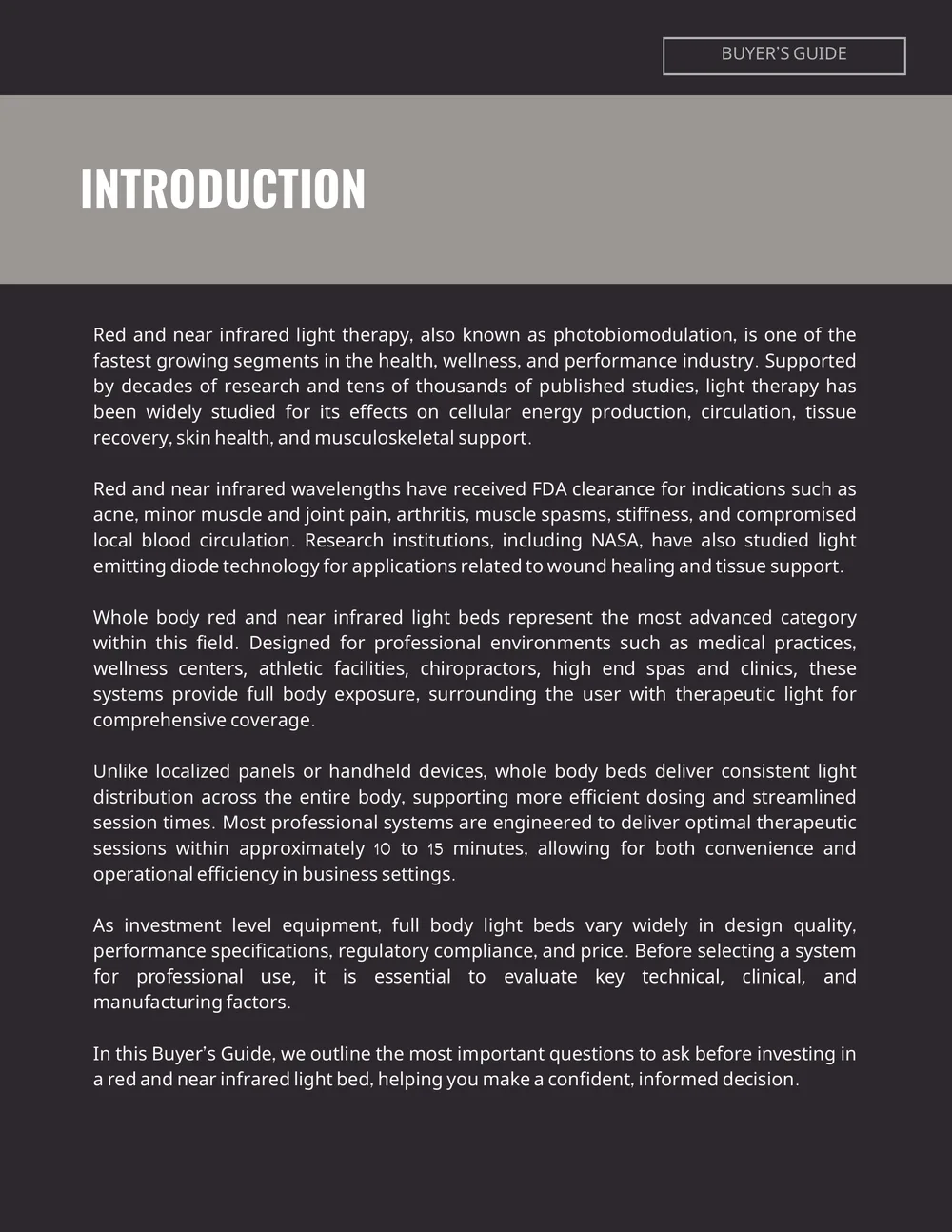 Red Light Therapy Buyer's Guide, page 3
