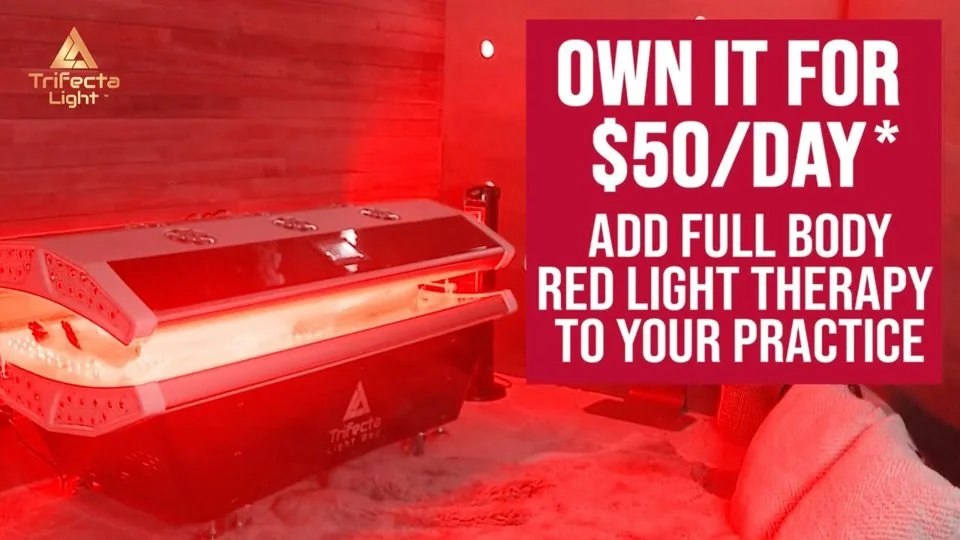 Medical-grade red light therapy bed for clinics video