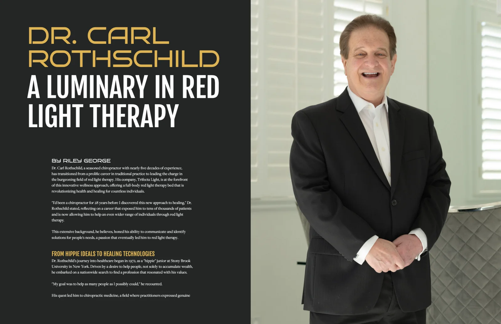 Top Doctor Magazine feature on Dr. Carl Rothschild, page 1